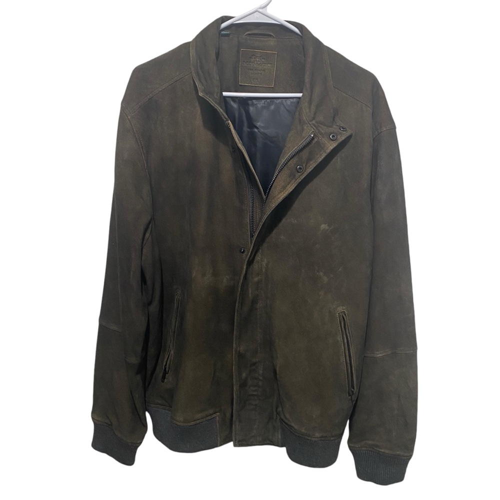 Rodd & Gunn Lake Hawea Bomber Jacket Genuine Suede Leather Coat Brown Size 2XL